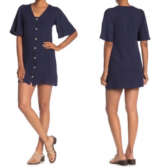Nordstrom Dresses & Skirts - NAVY BUTTON DOWN GOOD LUCK GEM NWT DRESS